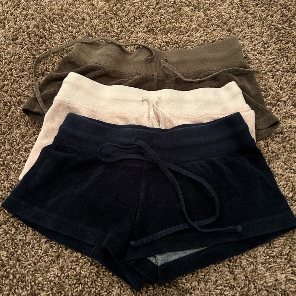 3 Pairs Hard Tail Velour Short Shirts Women’s M